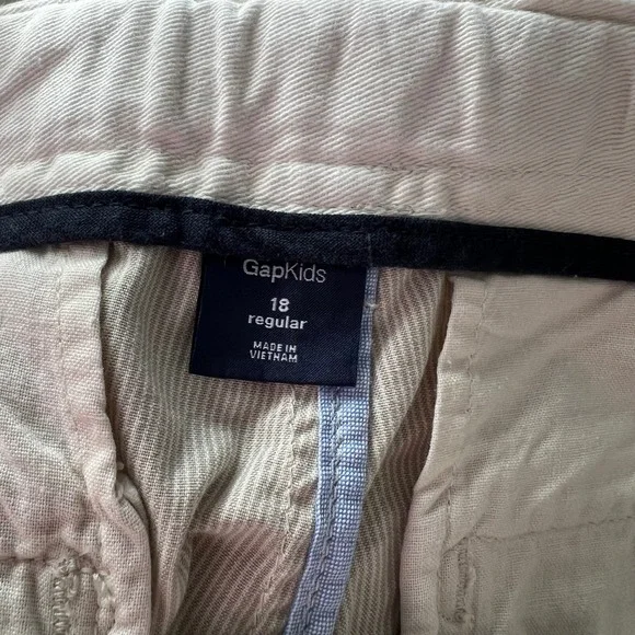 GapKids Boys Casual Shorts Size 18 Regular‎ Beige Skull Adjustable Waist - Picture 5 of 8